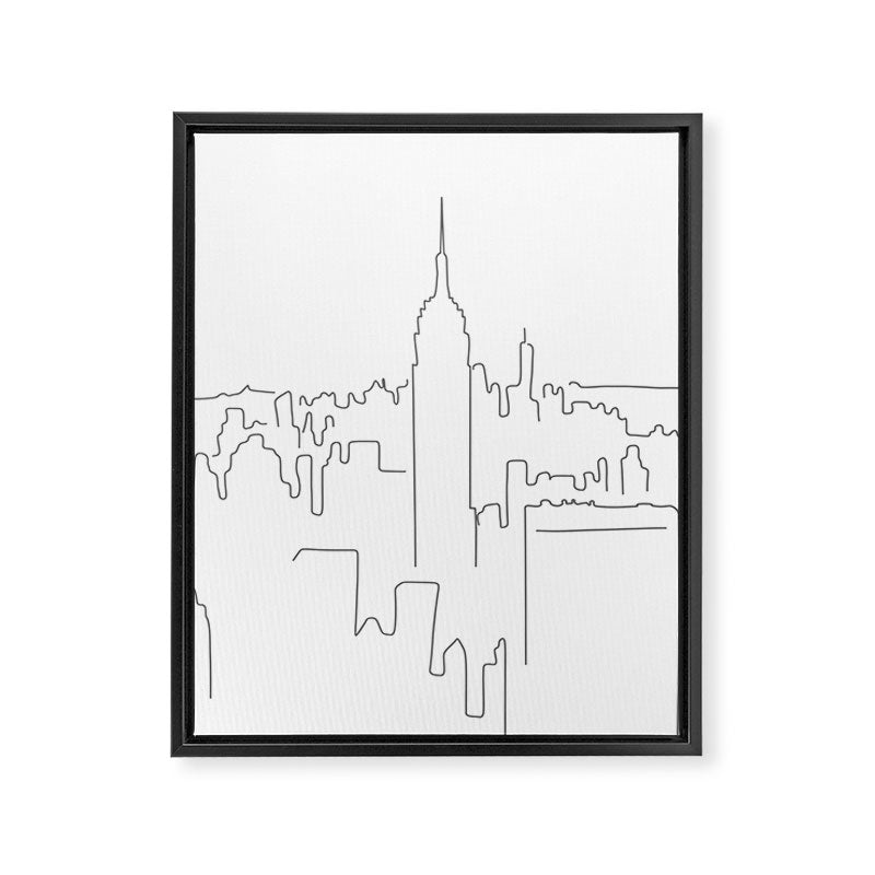 Minimal Line New York City Framed Canvas Print Gallery Image 6