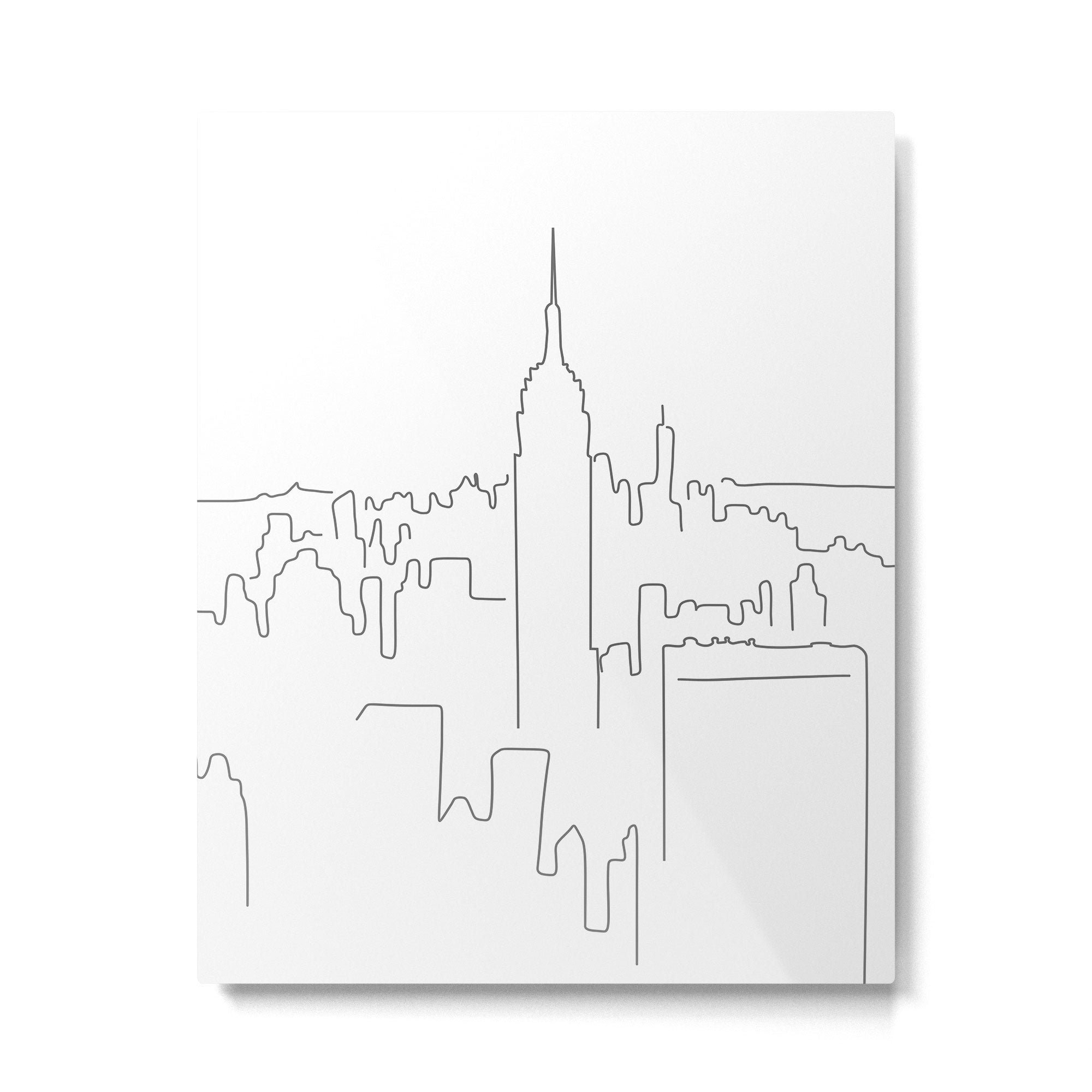 Minimal Line New York City Metal Print Gallery Image 4