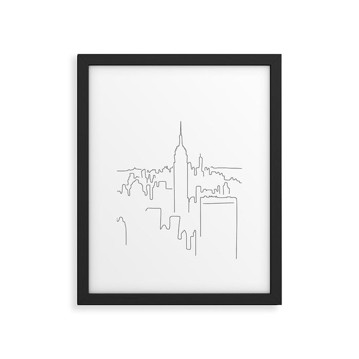 Minimal Line New York City Framed Art Print Gallery Image 1