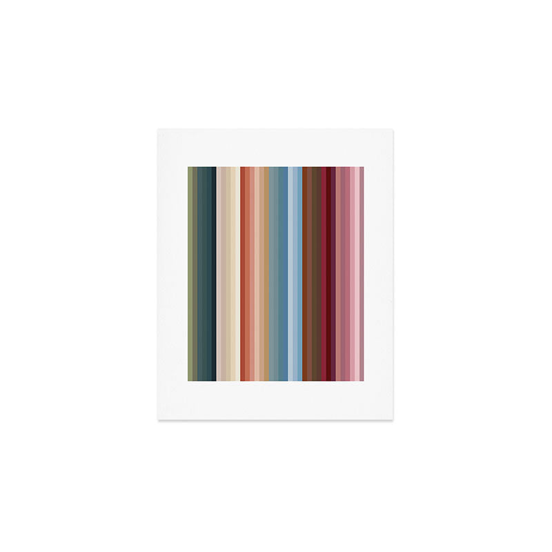 Multicolor Boho Stripes Art Print Gallery Image 1