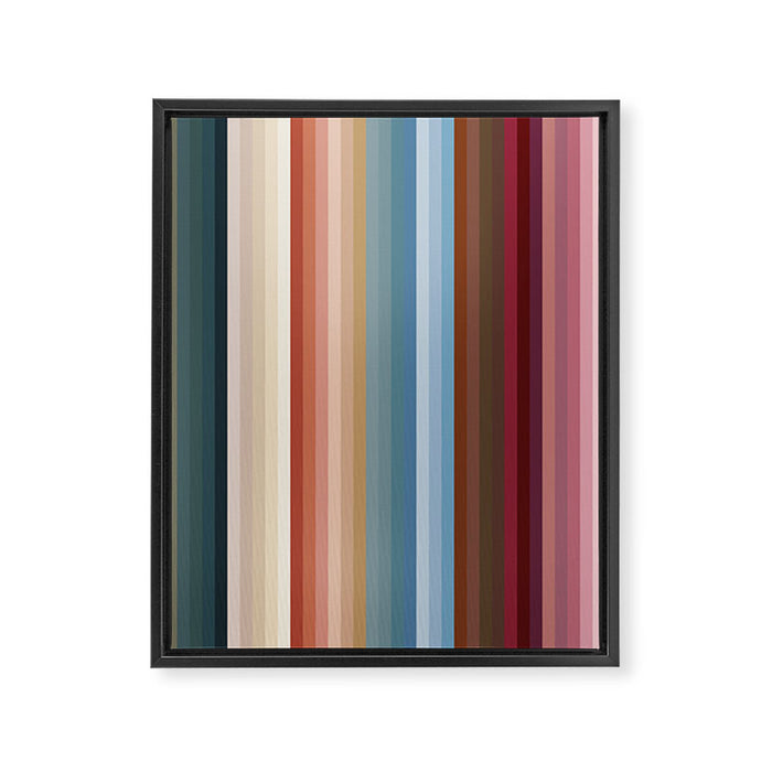 Multicolor Boho Stripes Framed Canvas Print Gallery Image 1