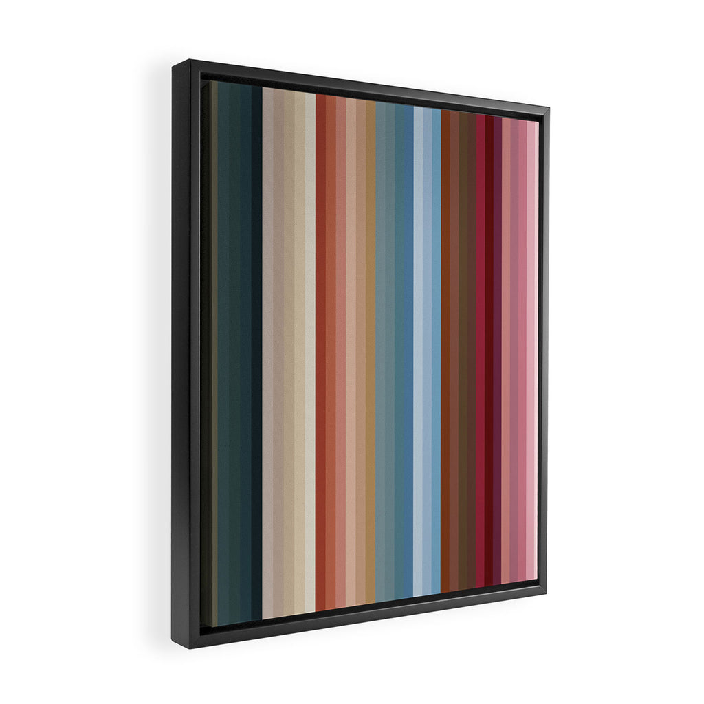 Multicolor Boho Stripes Framed Canvas Print Gallery Image 2