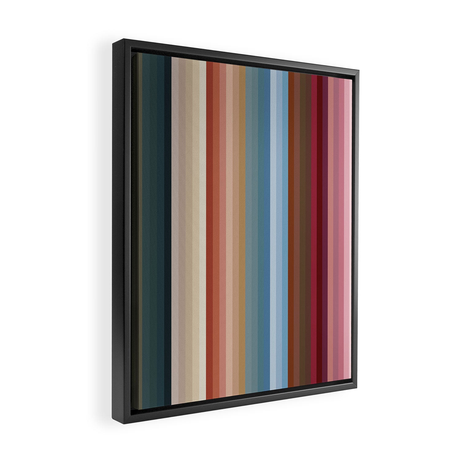 Multicolor Boho Stripes Framed Canvas Print Gallery Image 2