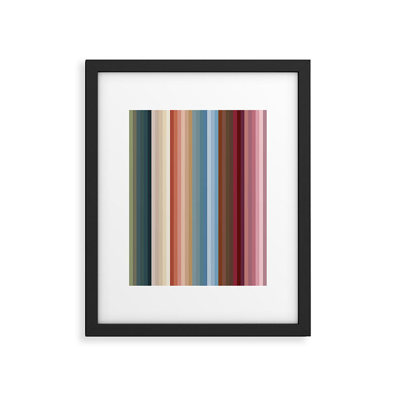 Multicolor Boho Stripes Framed Art Print Gallery Image 5