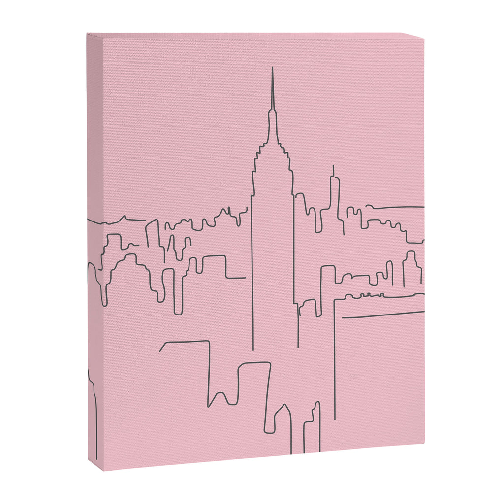 New York City Minimal Line Preppy Pink Canvas Print Gallery Image 6
