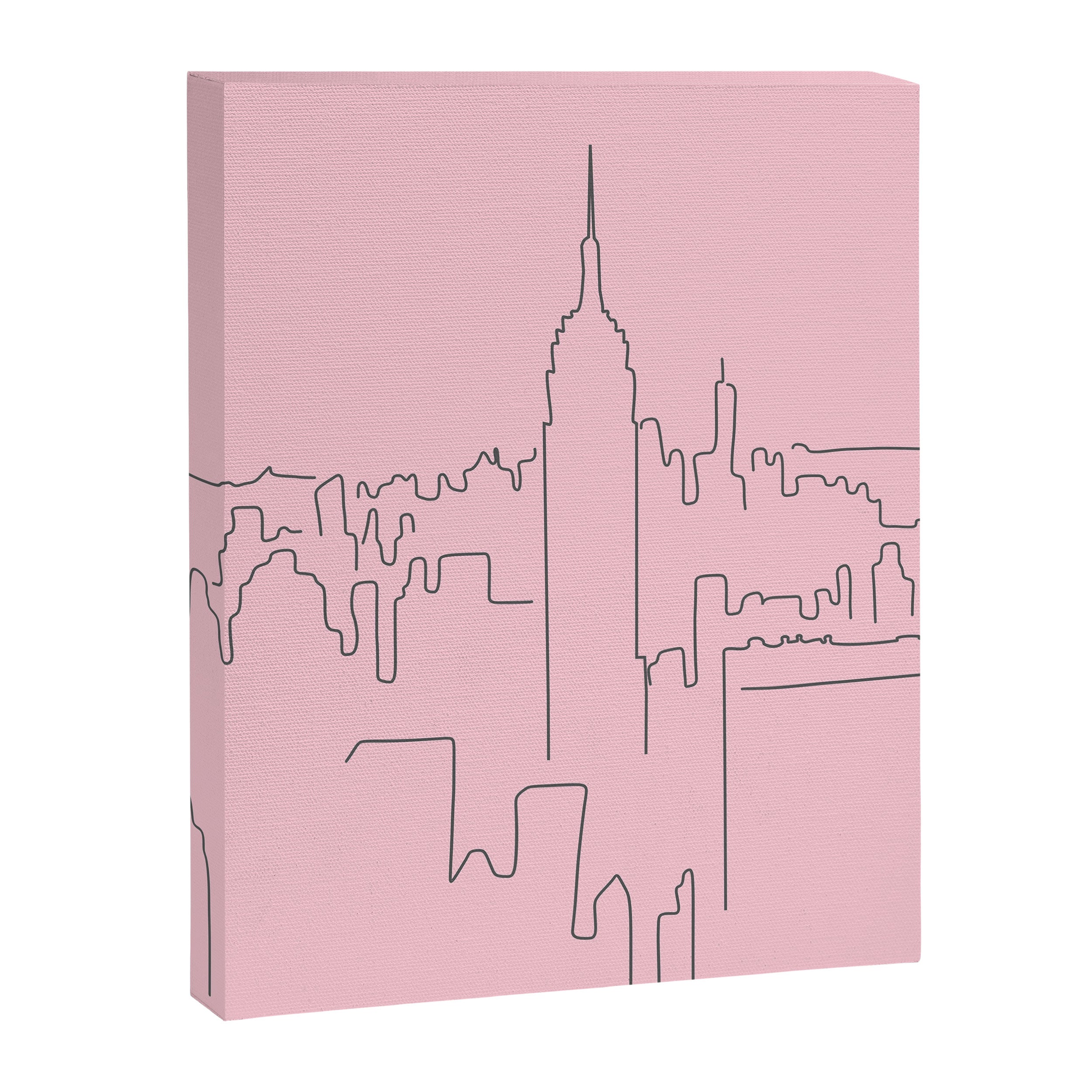 New York City Minimal Line Preppy Pink Canvas Print Gallery Image 6