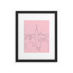 New York City Minimal Line Preppy Pink Framed Art Print Gallery Image 5