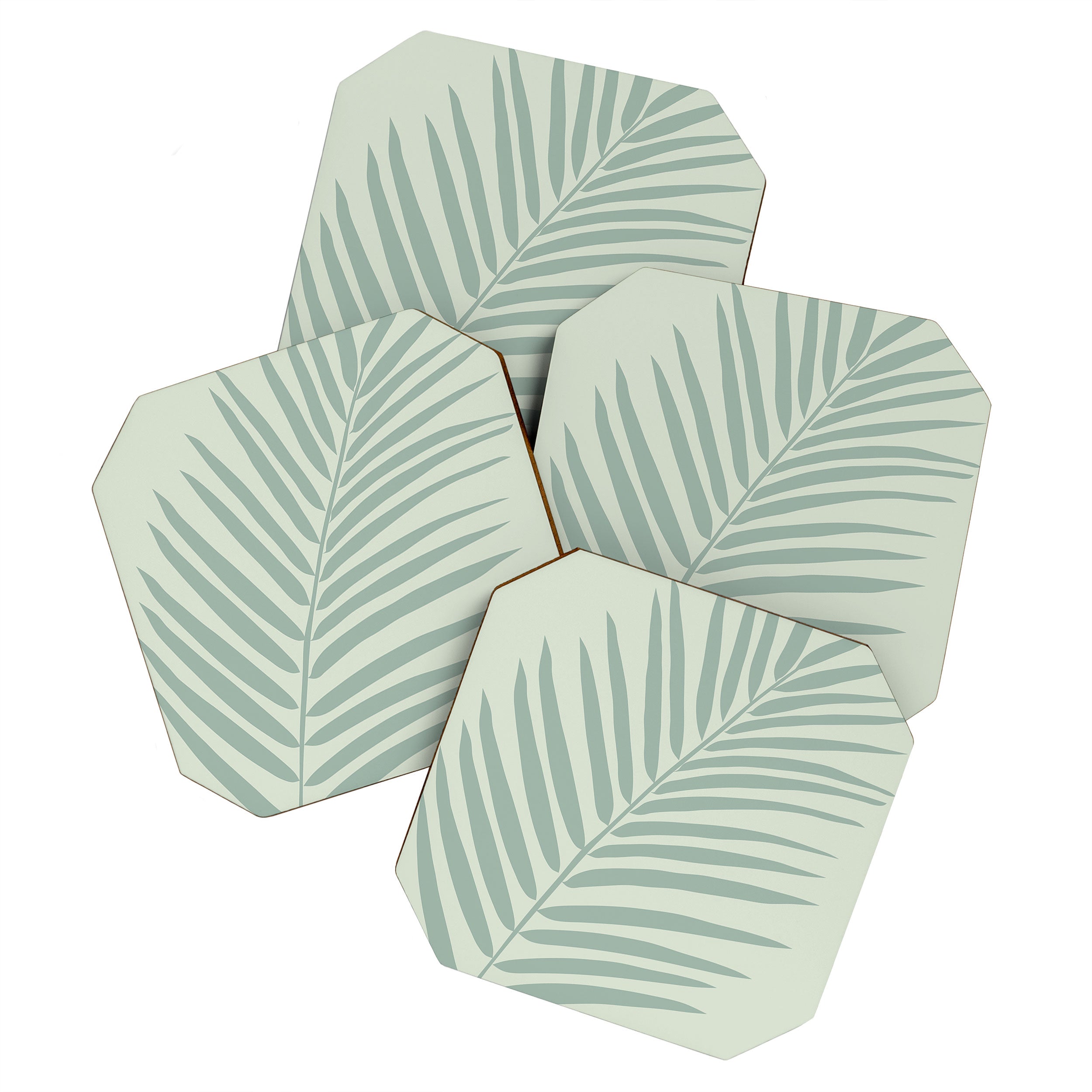 Palm Leaf Sage Coaster Gallery Image 1