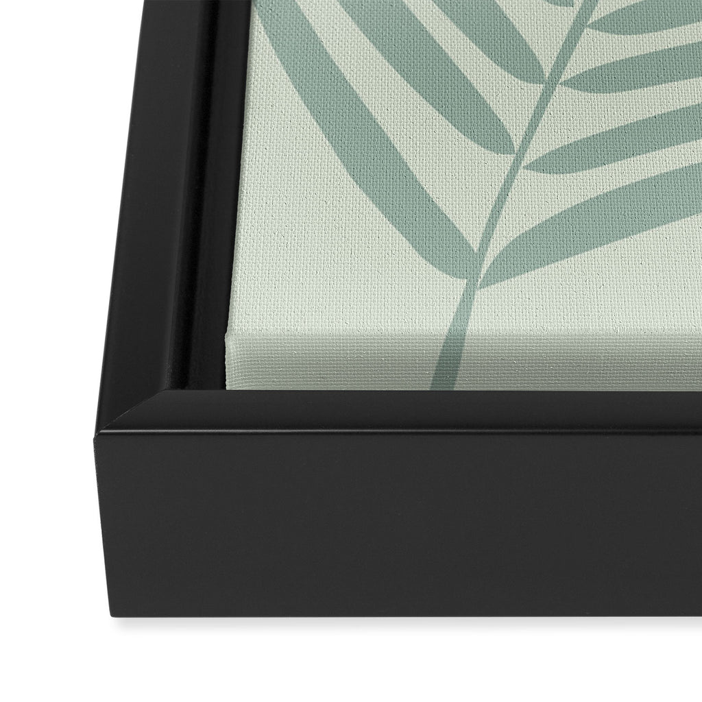 Palm Leaf Sage Framed Canvas Print Gallery Image 3
