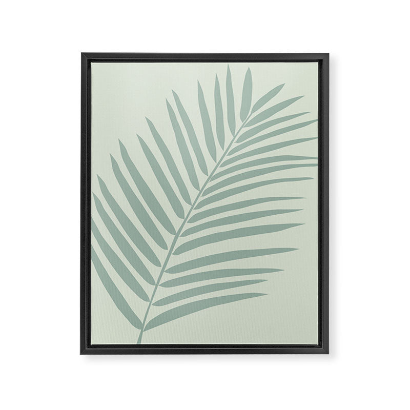 Palm Leaf Sage Framed Canvas Print Gallery Image 6