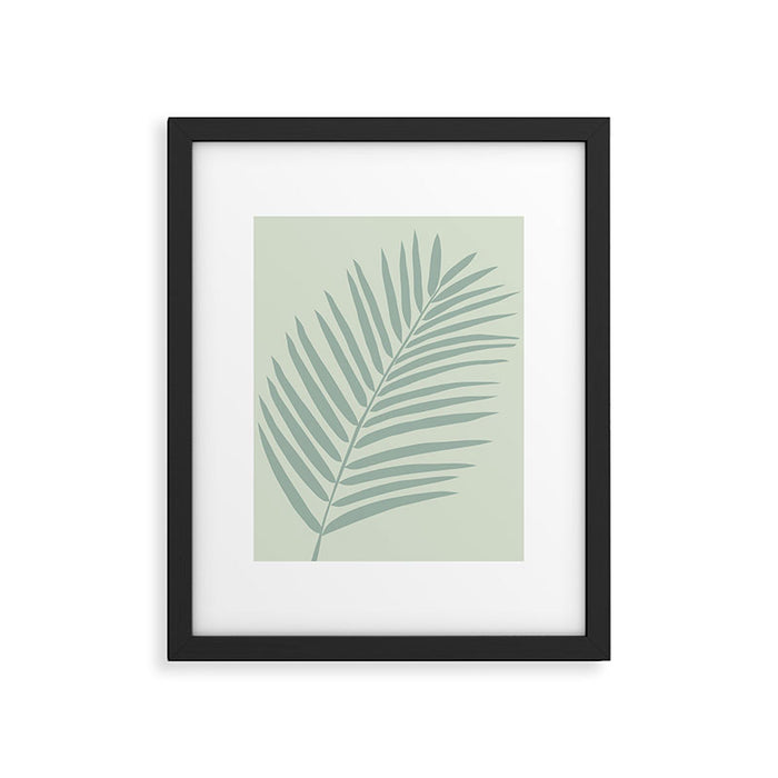 Palm Leaf Sage Framed Art Print Gallery Image 1