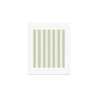 Pastel Green Vertical Stripes Art Print Gallery Image 1