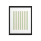 Pastel Green Vertical Stripes Framed Art Print Gallery Image 4