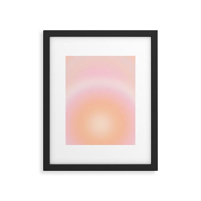 Peach Fuzz Gradient Framed Art Print Gallery Image 1