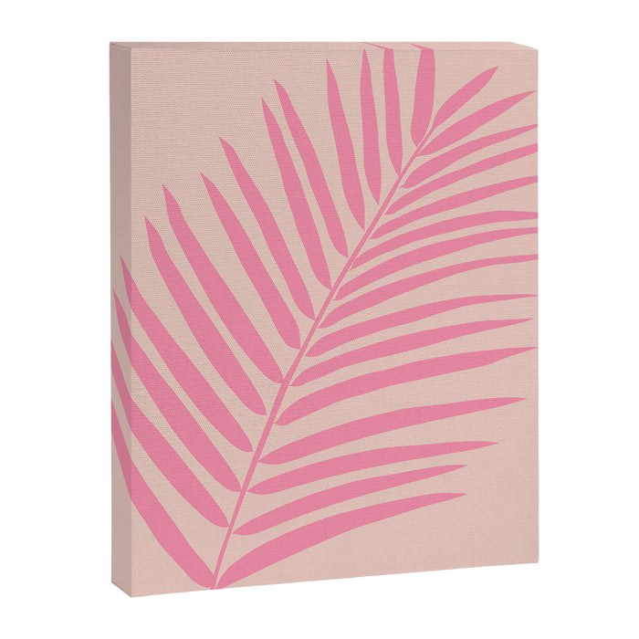 Pink And Blush Palm Leaf Canvas Print Gallery Image 1