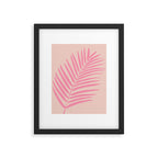 Pink And Blush Palm Leaf Framed Art Print Gallery Image 5