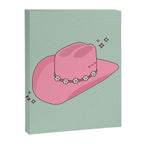 Pink And Green Colorful Cowboy Hat Canvas Print Gallery Image 6