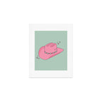 Pink And Green Colorful Cowboy Hat Art Print Gallery Image 1