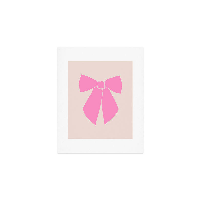 Pink Bow Art Print Gallery Image 1