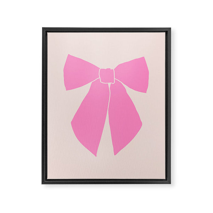 Pink Bow Framed Canvas Print Gallery Image 1