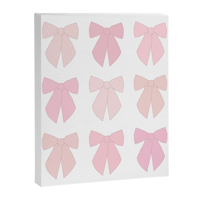 Pink Bows Preppy Coquette Canvas Print Gallery Image 1