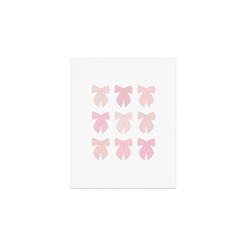 Pink Bows Preppy Coquette Art Print Gallery Image 1