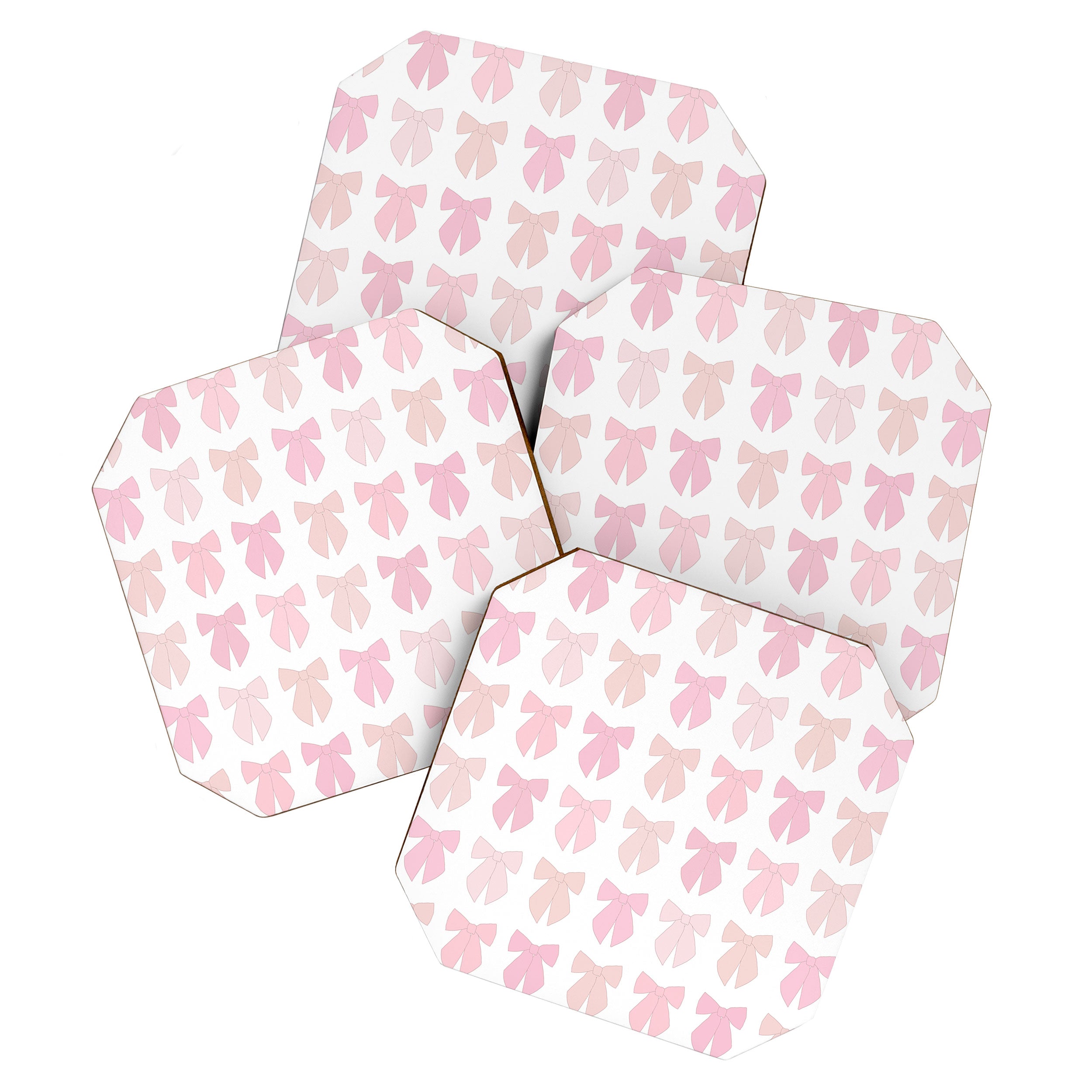Pink Bows Preppy Coquette Coaster Gallery Image 1