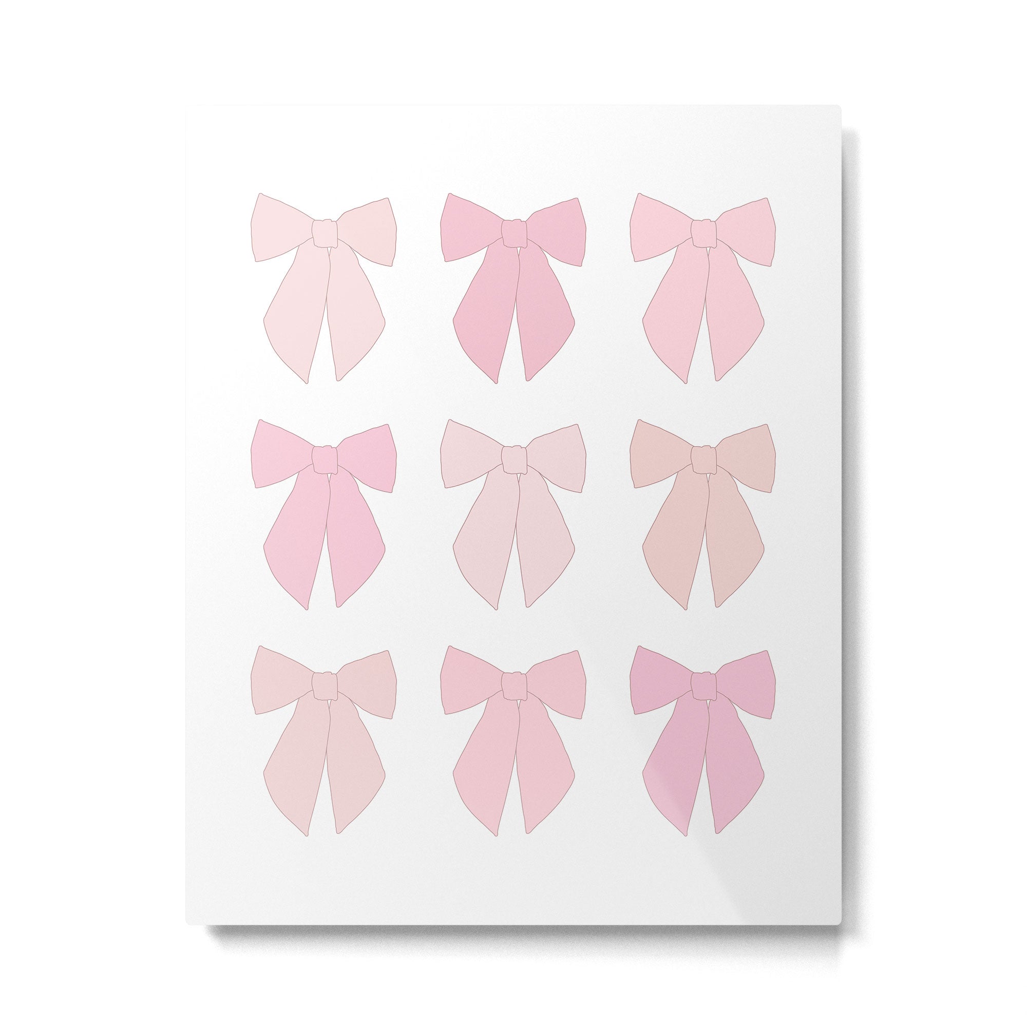 Pink Bows Preppy Coquette Metal Print Gallery Image 4