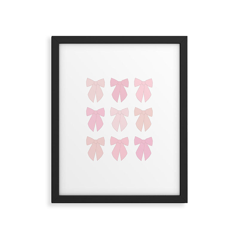 Pink Bows Preppy Coquette Framed Art Print Gallery Image 5