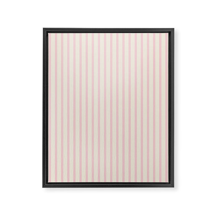 Pink Striped Framed Canvas Print Gallery Image 1