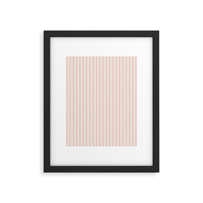 Pink Striped Framed Art Print Gallery Image 1