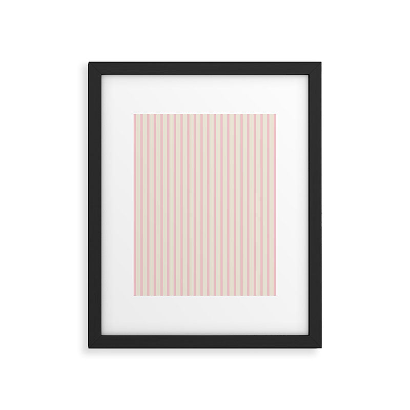 Pink Striped Framed Art Print Gallery Image 5