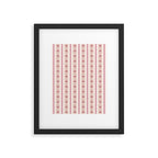 Pink Stripes And Flowers Framed Art Print Gallery Image 5