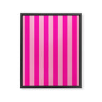 Pink Stripes Preppy Modern Framed Canvas Print Gallery Image 6