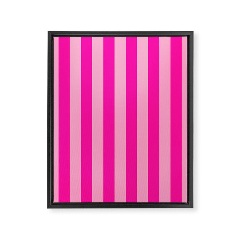 Pink Stripes Preppy Modern Framed Canvas Print Gallery Image 6