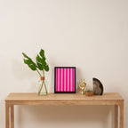 Pink Stripes Preppy Modern Framed Canvas Print Gallery Image 4