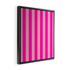Pink Stripes Preppy Modern Framed Canvas Print Gallery Image 2
