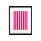 Pink Stripes Preppy Modern Framed Art Print Gallery Image 5