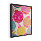 Playful Christmas Baubles Framed Canvas Print Gallery Image 2