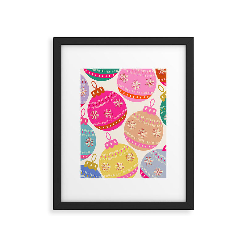 Playful Christmas Baubles Framed Art Print Gallery Image 5