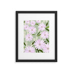 Playful Daisies | 01 - Lilac And Pastel Green Framed Art Print Gallery Image 5
