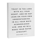 Proverbs 3:5-6 Bible Verse Trust In The Lord With All Your Heart Scripture Christian Wall Decor Canvas Print Gallery Image 6