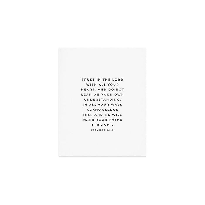 Proverbs 3:5-6 Bible Verse Trust In The Lord With All Your Heart Scripture Christian Wall Decor Art Print Gallery Image 1
