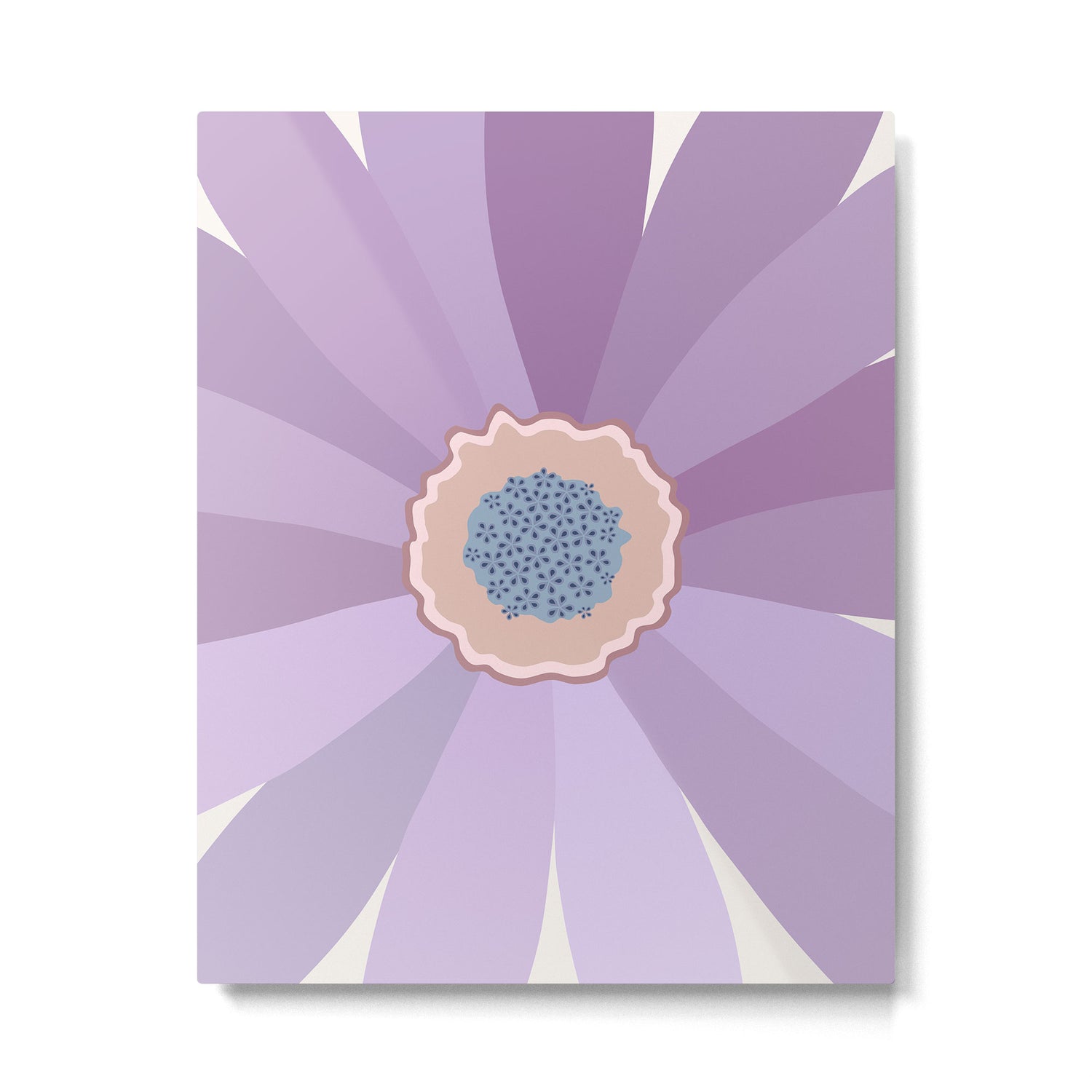 Purple Floral Daisy Metal Print Gallery Image 4