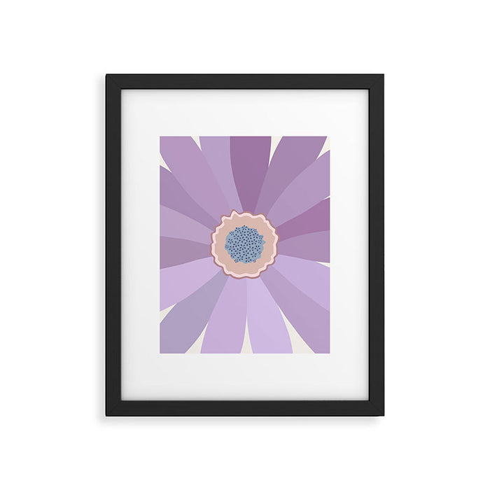 Purple Floral Daisy Framed Art Print Gallery Image 1