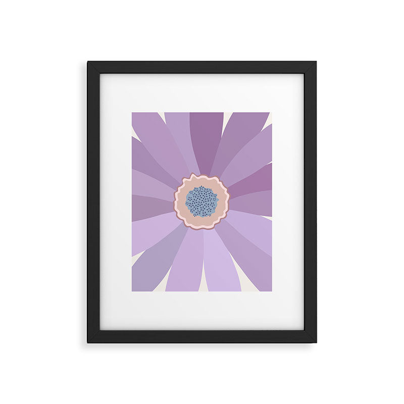 Purple Floral Daisy Framed Art Print Gallery Image 4