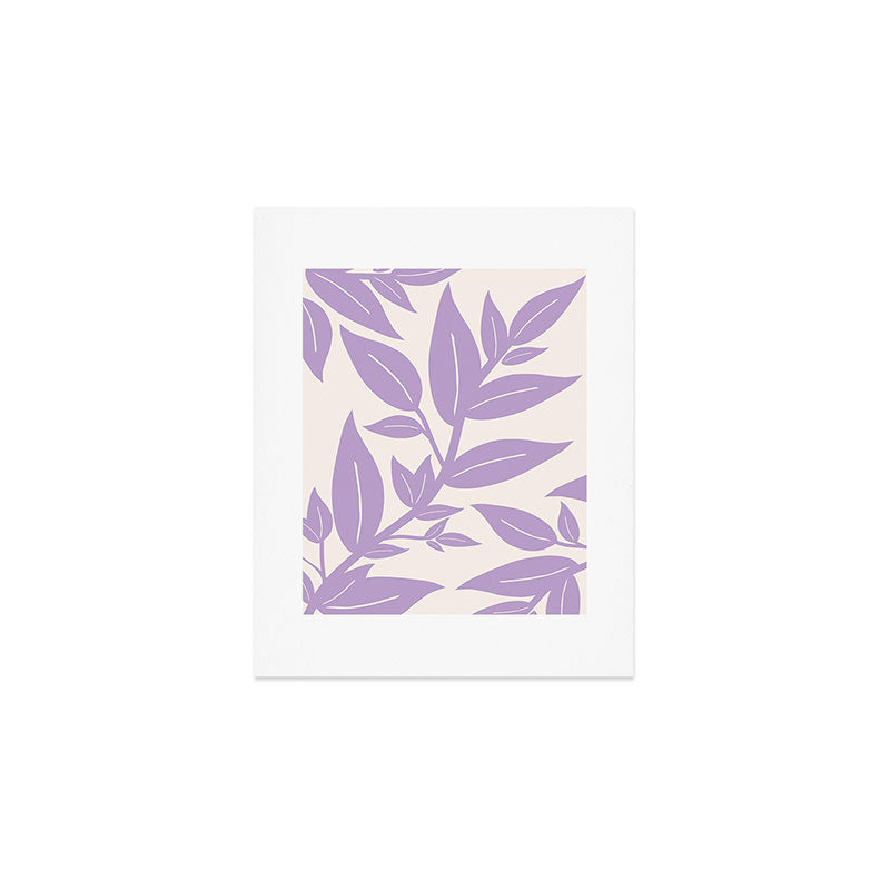 Purple Leaves Botanical Art Print Gallery Image 1