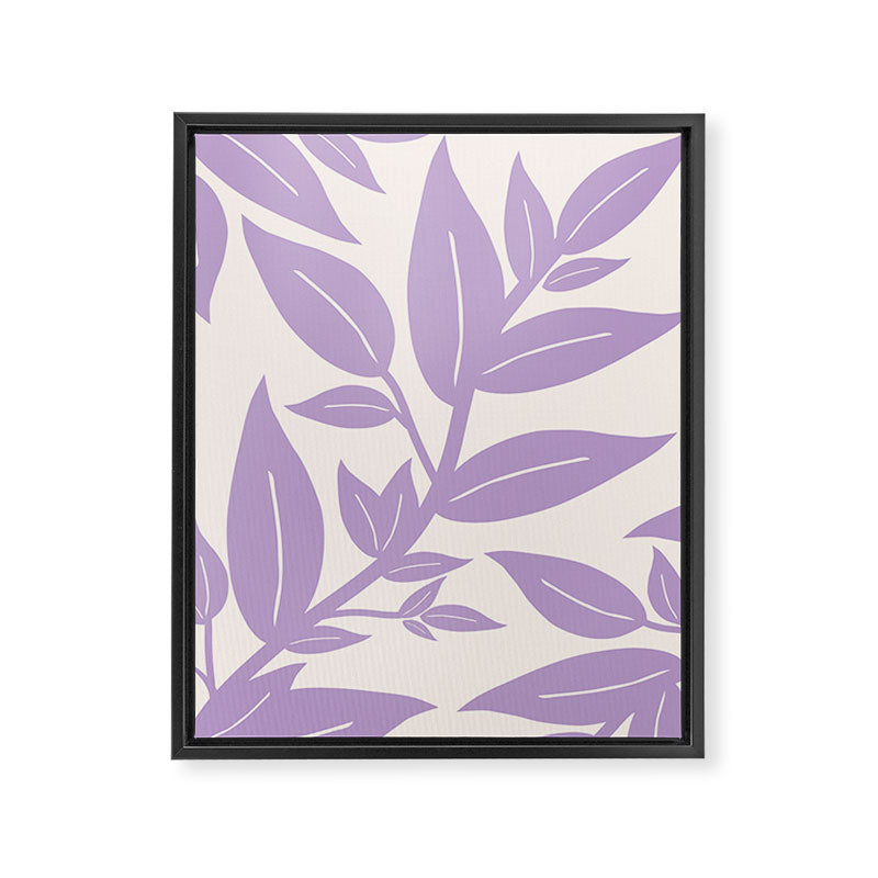 Purple Leaves Botanical Framed Canvas Print Gallery Image 6