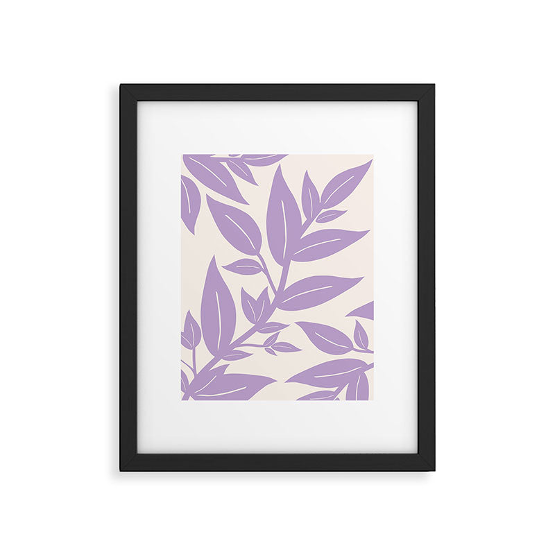 Purple Leaves Botanical Framed Art Print Gallery Image 5