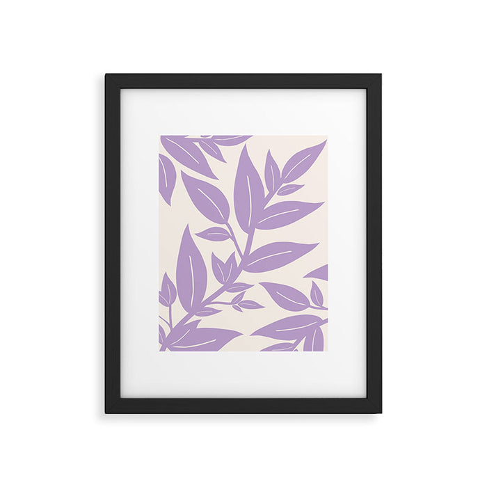 Purple Leaves Botanical Framed Art Print Gallery Image 1